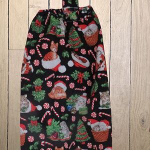 Plastic Bag Holder Christmas Cat Shopping Bag Dispenser